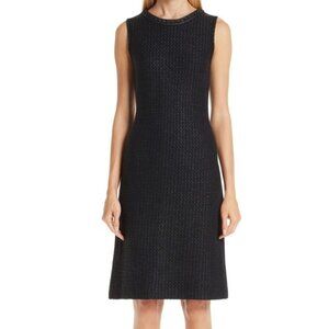 St John Adina Knit Dress Chain Braid Trim